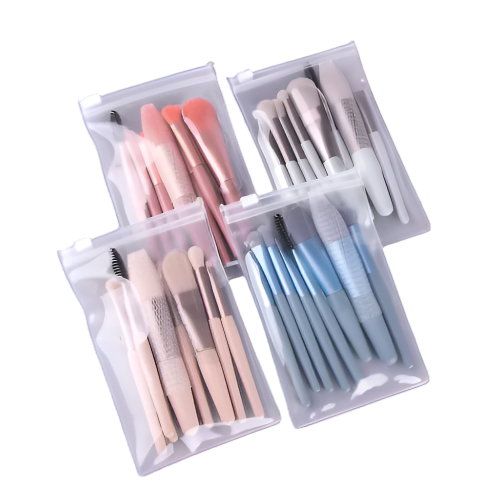 Beauty Jar - 8 PCs Makeup Brushes Set Portable Beauty Tools