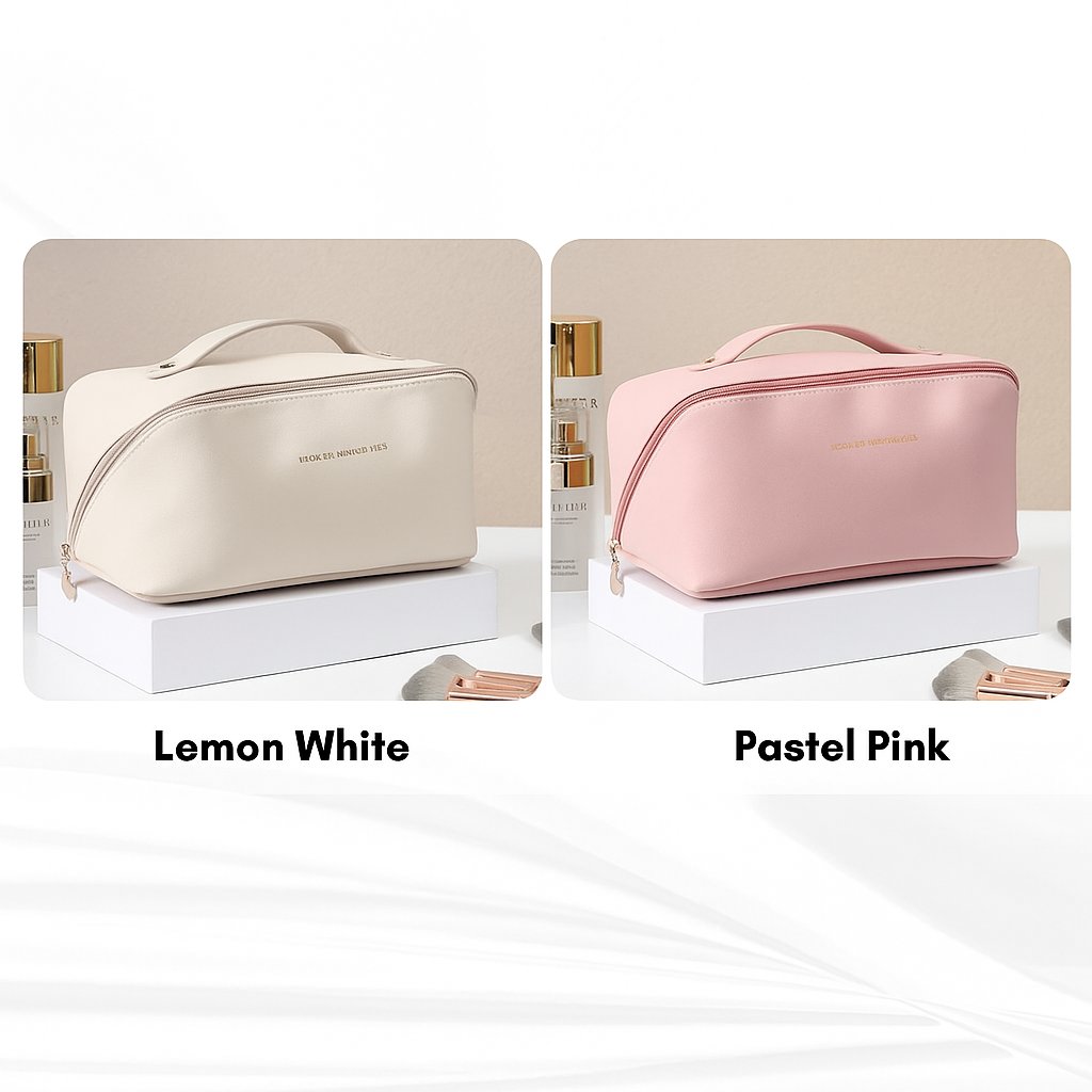 Large Travel Makeup Bag for Women Portable Cosmetic Bag - Beauty Jar