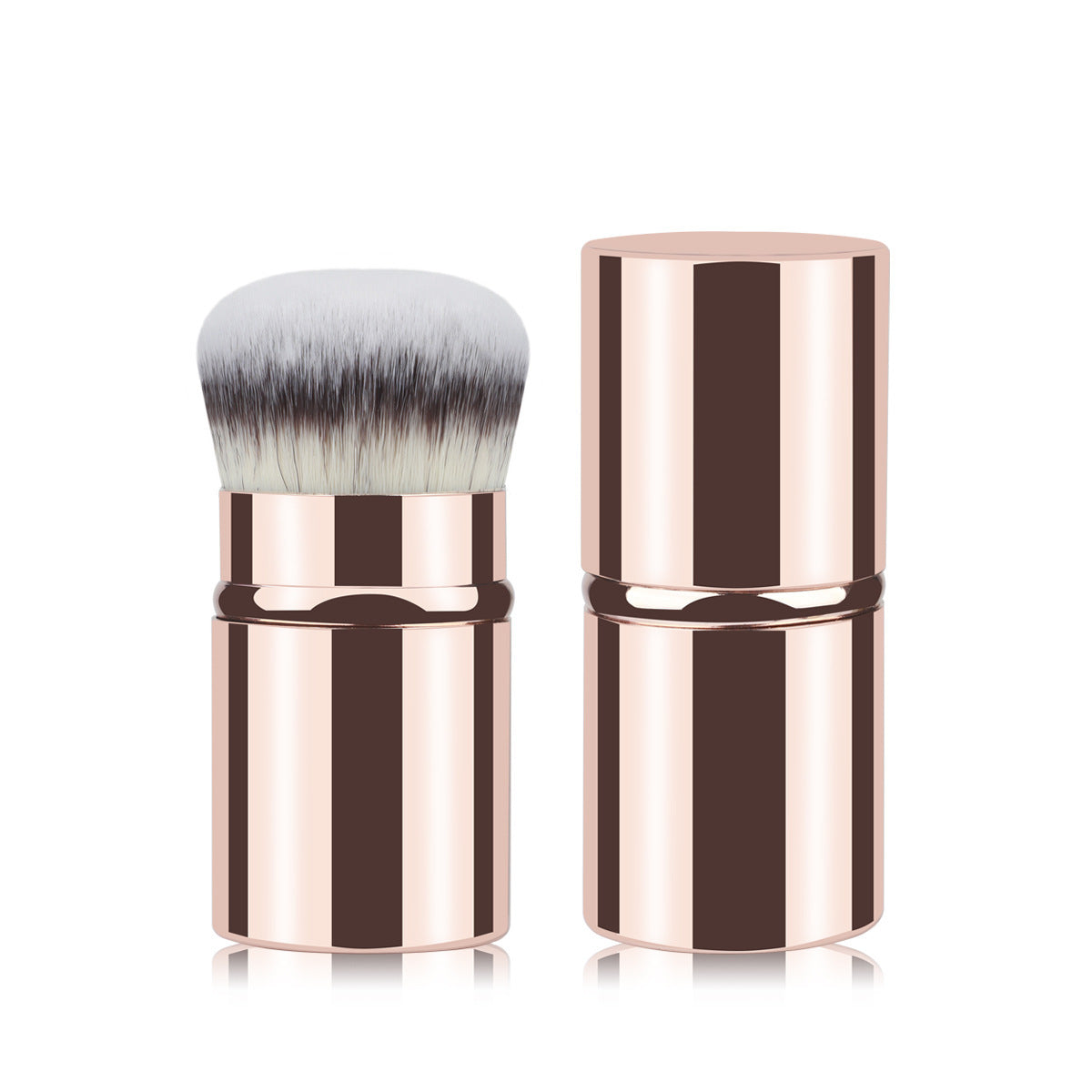 Portable Retractable Cosmetic Brush Soft Wool Thickened Aluminum Tube Beauty Tools - Beauty Jar