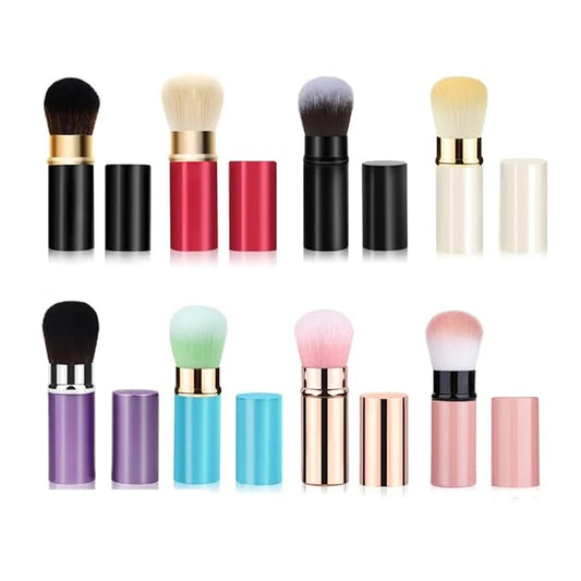 Portable Retractable Cosmetic Brush Soft Wool Thickened Aluminum Tube Beauty Tools - Beauty Jar