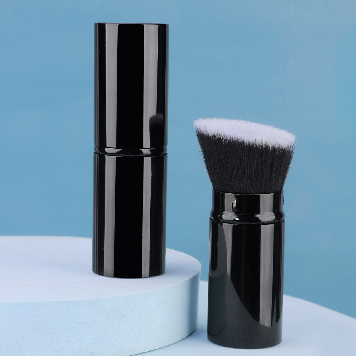 Portable Retractable Cosmetic Brush Soft Wool Thickened Aluminum Tube Beauty Tools - Beauty Jar