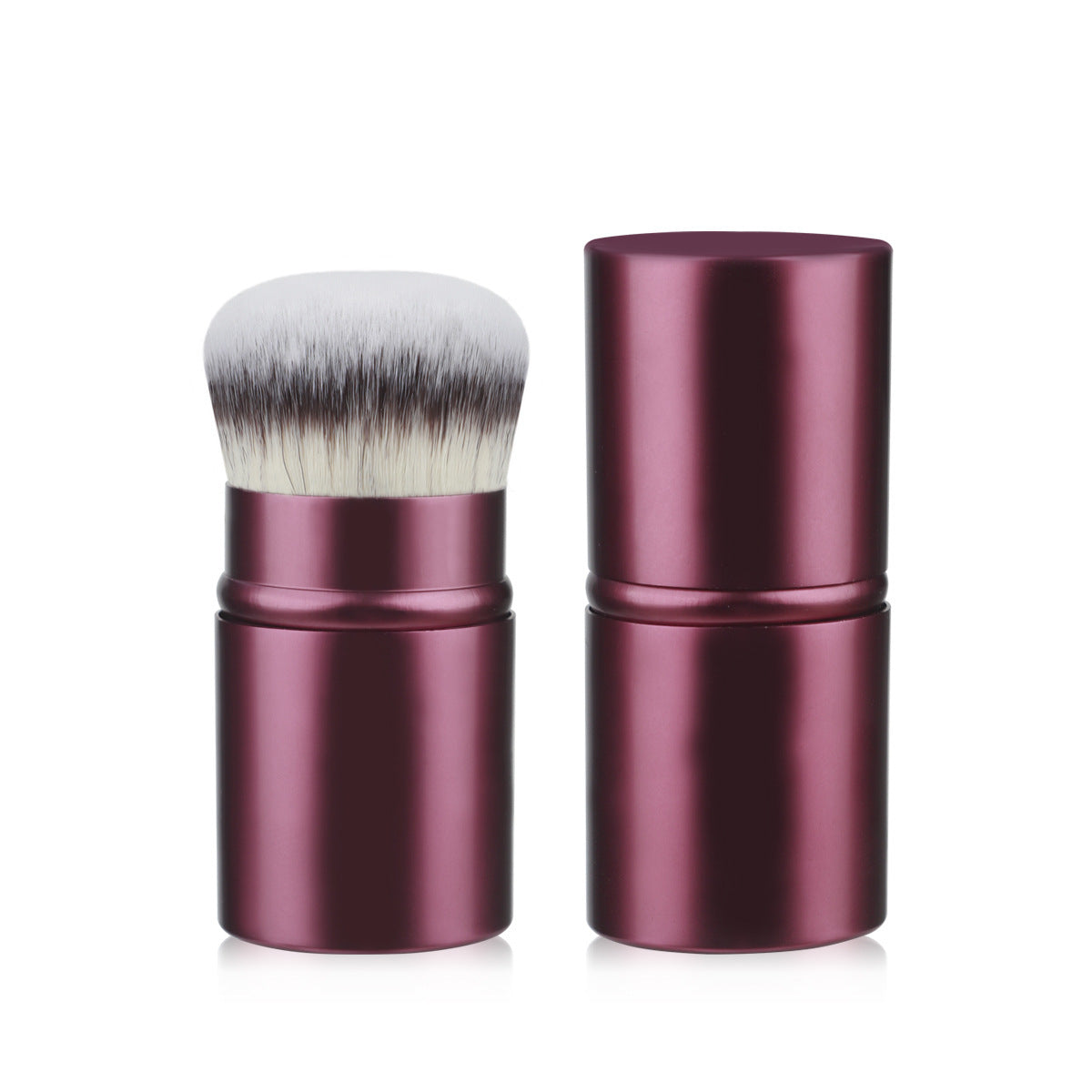 Portable Retractable Cosmetic Brush Soft Wool Thickened Aluminum Tube Beauty Tools - Beauty Jar