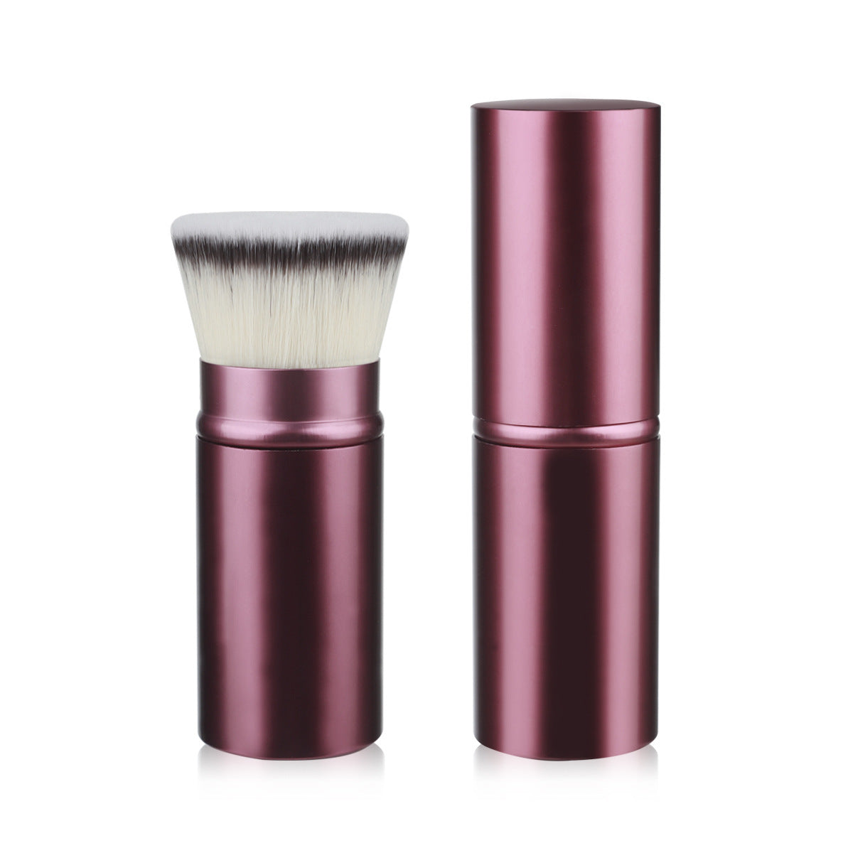 Portable Retractable Cosmetic Brush Soft Wool Thickened Aluminum Tube Beauty Tools - Beauty Jar