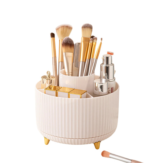 360 Rotating Makeup Brush Holder & Organizer  Countertop Storage For Cosmetics & Skincare 8 Colors - Beauty Jar