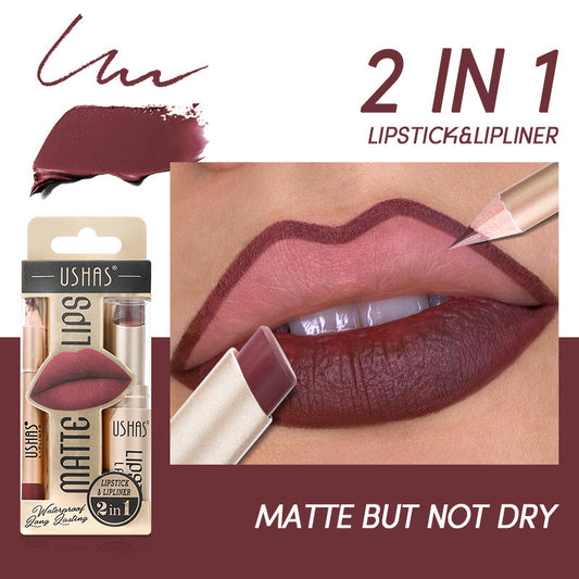 2 in 1 Matte Lipstick & Liner - Beauty Jar