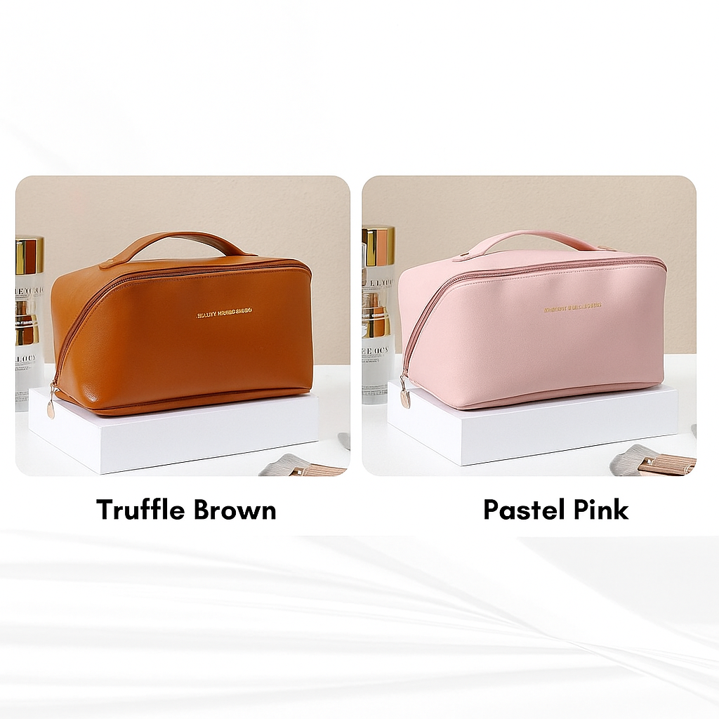 Large Travel Makeup Bag for Women Portable Cosmetic Bag - Beauty Jar